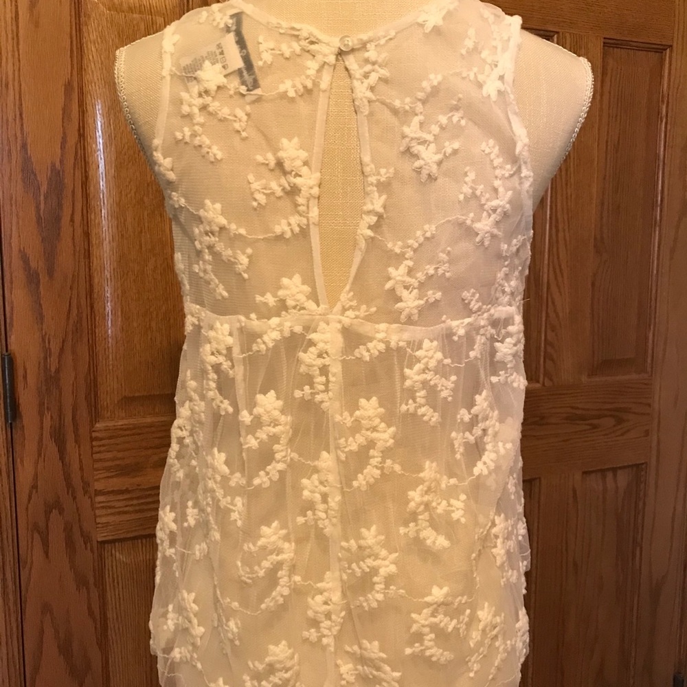 American Rag Ivory Embroidered Blouse - Picture 3 of 5